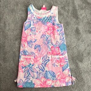 Lilly Pulitzer Floral Sleeveless Dress in Pink and Blue